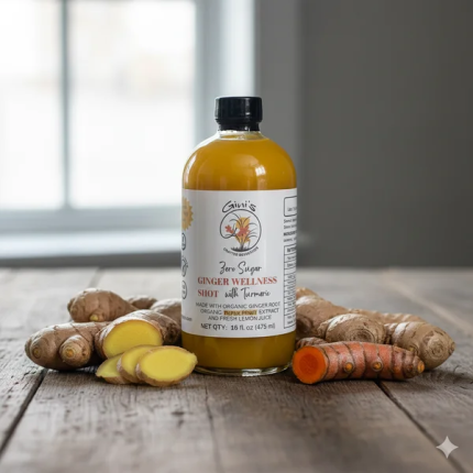 Zero Sweetener - Ginger Wellness Shot With Turmeric, 16 fl. oz.